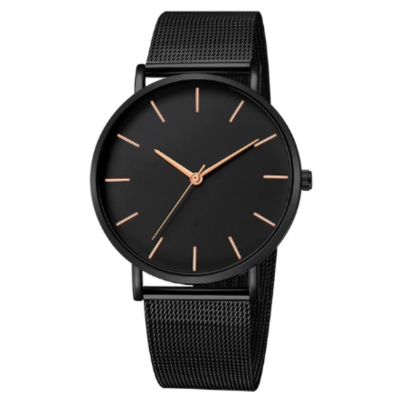 The Minimalist Watch Other - The Minimalist Watch | Black x Rose Gold Accents